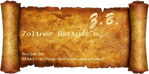 Zoltner Bottyán névjegykártya